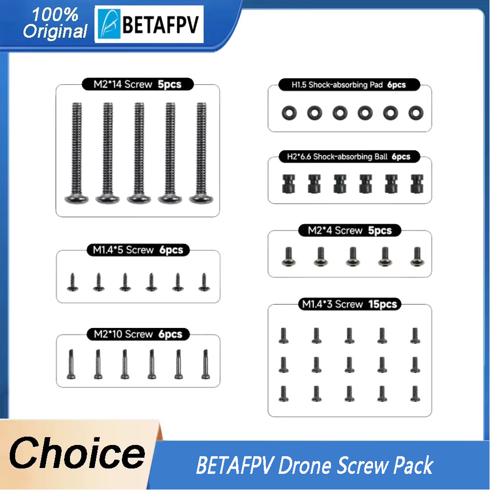 Drone Battery Bag - Officiële BETAFPV-vervangingsonderdelen, assortiment met volledige schroef