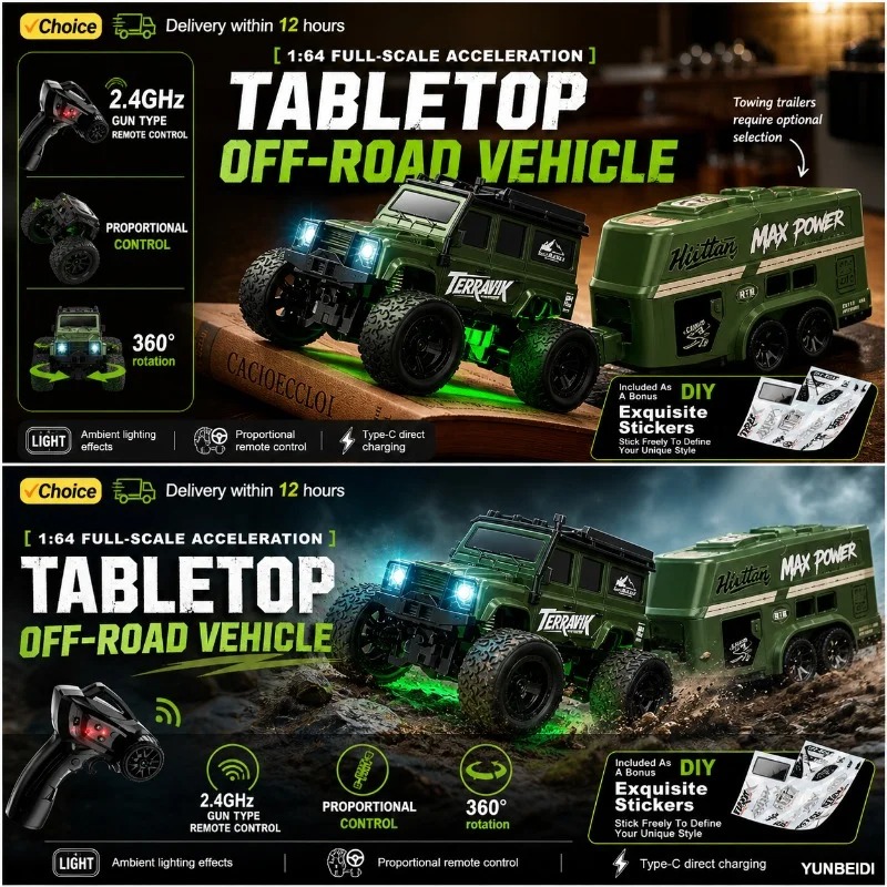 1/64 RC Raceauto Serie 4WD Aan - Drone Battery Alarm recensie en prijs